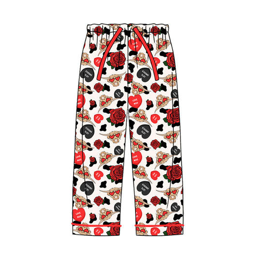 10.22 custom each style moq 5eta 4-6week adult clothes love alpine head red long pants adul woman pants