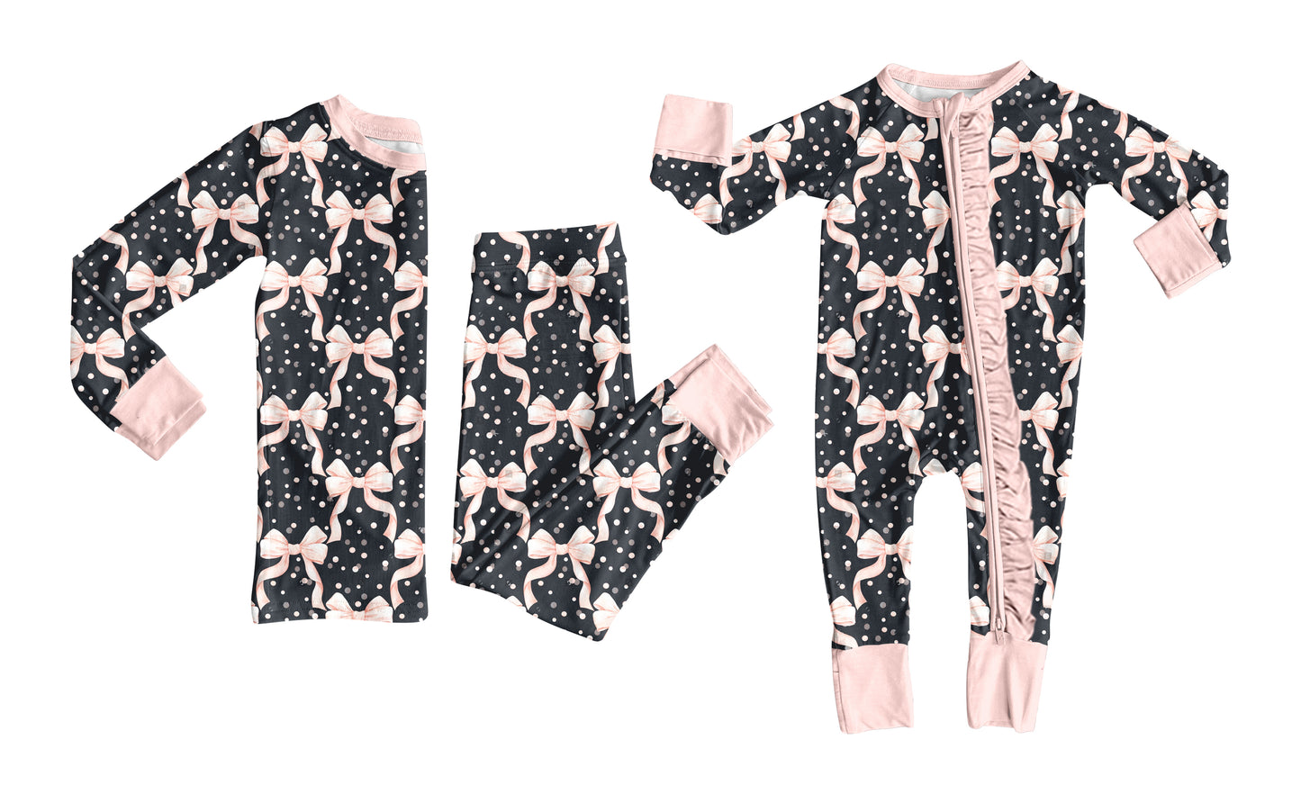 25.8.14 custom each style moq 5eta 4-6week Sibling Sister bow baby girl long sleeve pants sets and rompers match family design