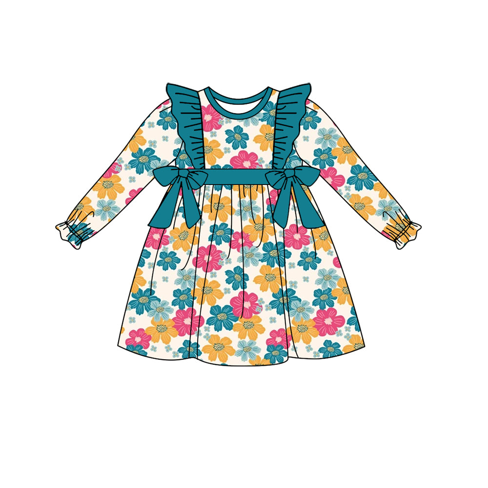 5.31 custom each style moq 5eta 4-6week Sibling Sister floral baby girls outfits and dress and baby romper match family design