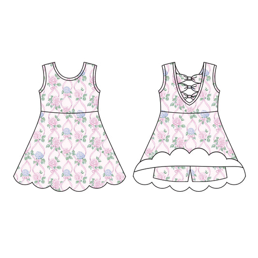 25.5.22 custom each style moq 5eta 4-6week Sibling Sister baby girls clothes Short sleeve dress 1 and dress 5 match family design