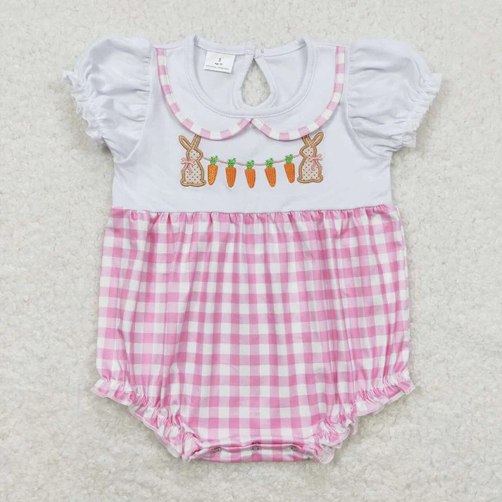 RTS NO MOQ Baby Girls Easter Rabbit sets Rompers Dresses