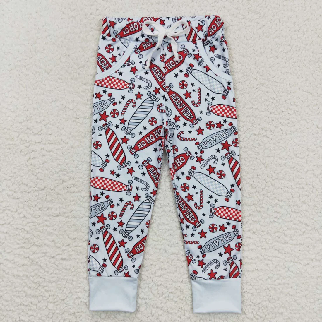 RTS NO MOQ Sibling Baby girls Boy clothes Summer Christmas long pants