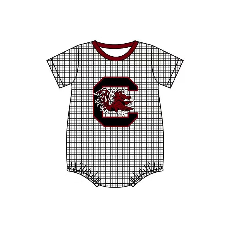 university of southcarolina baby clothes team short sleeve boys summer romper