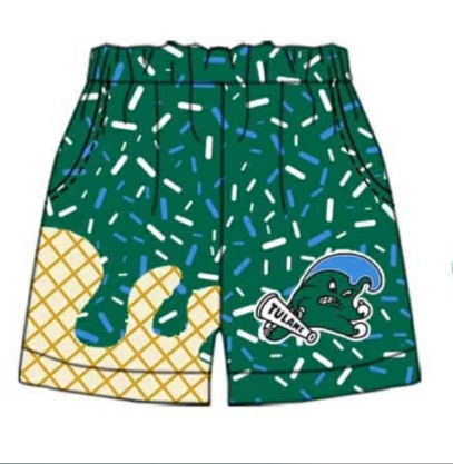 Custom moq 5 mix sizes ADULT  boutique clothing Green, white and blue ice cream