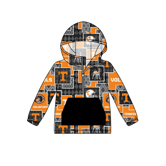 Custom moq 8 mix size milk silk Orange hooded long-sleeved jacket