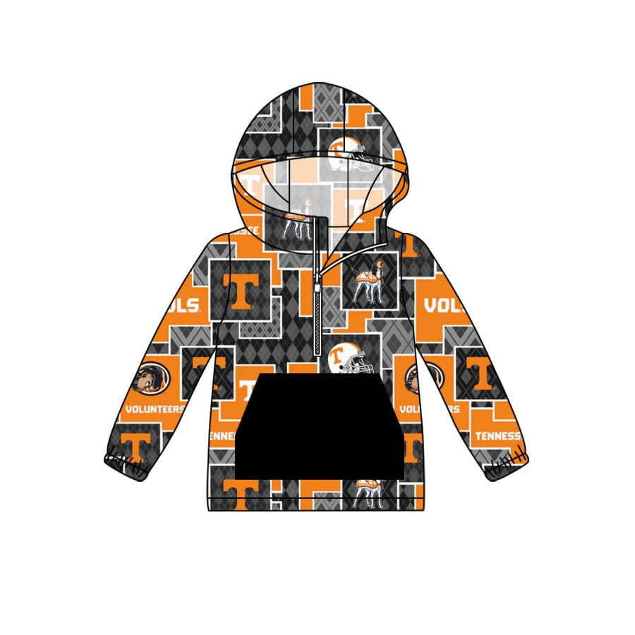 Custom moq 8 mix size milk silk Orange hooded long-sleeved jacket