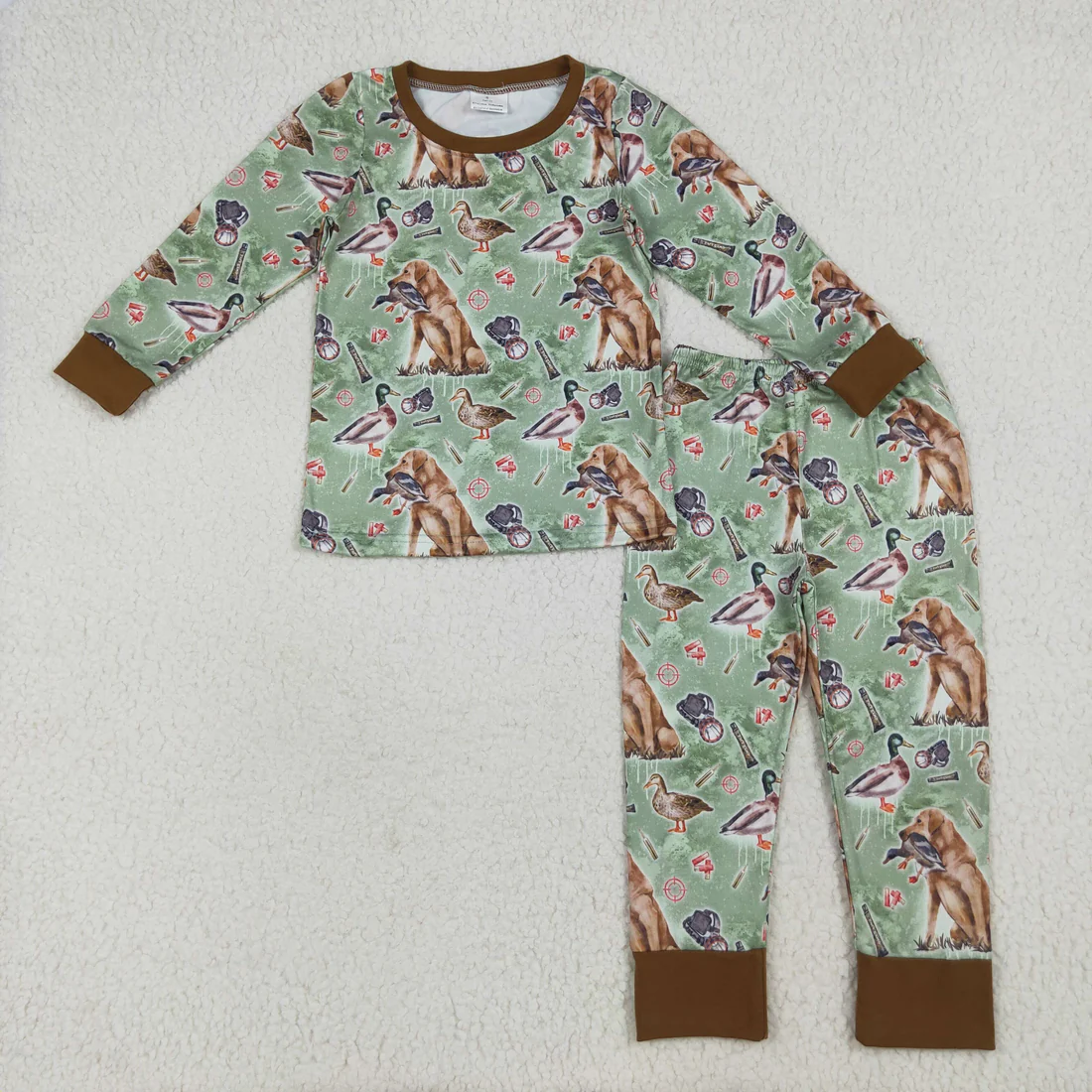 RTS NO MOQ Sibling Baby boy clothes duck long-sleeved pants sets