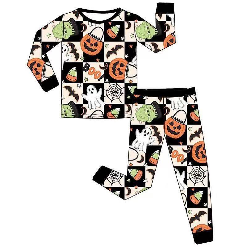 Custom moq 5 each style eta 6-7weeks baby boy clothes ghost long sleeve pants and romper