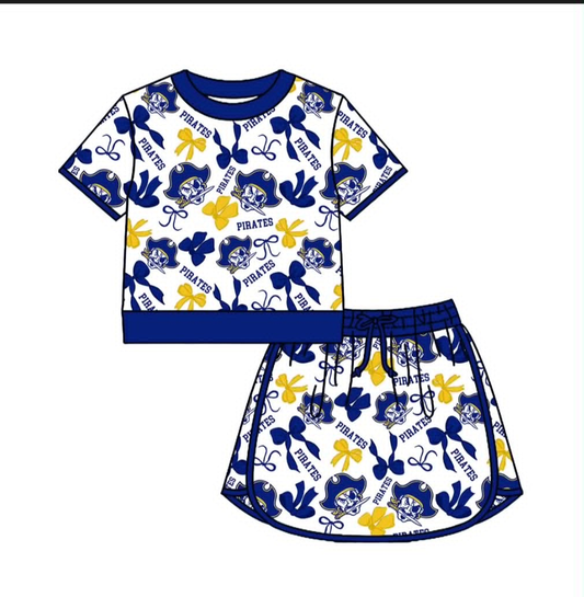 custom moq 5 mix size TH010628 BLUE WITH BOW yoga sets