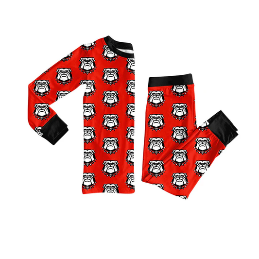 Custom moq 5 mix size milk silk summer teams baby boy clothes red long sleeve pants sets-25.8.5