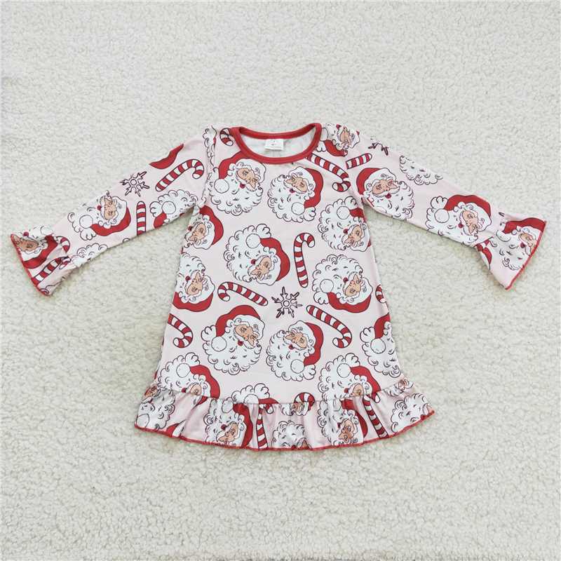 Baby Girls Santa Candy Cane Collection - Ruffle Dress & Flare Sleeve Romper