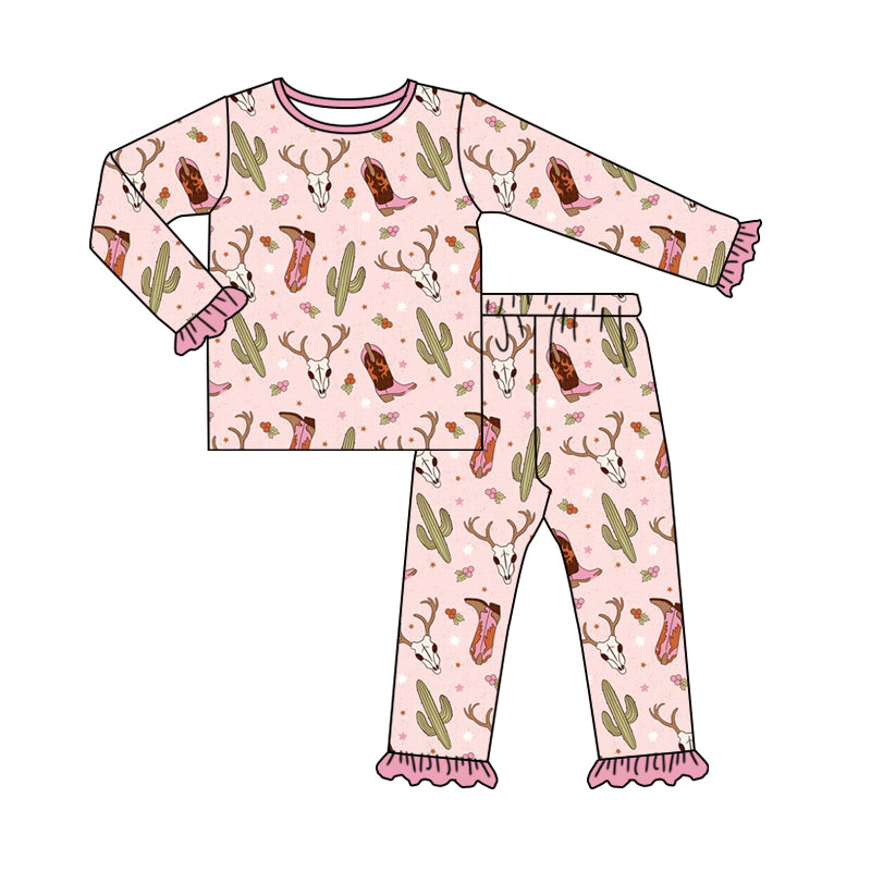 7.19 custom each style moq 5eta 4-6week Sibling Sister boots catcus pink baby girls sets and dress and rompers match family design
