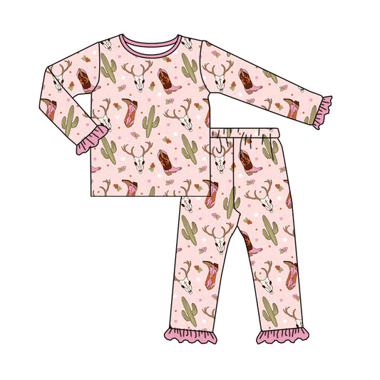 7.19 custom each style moq 5eta 4-6week Sibling Sister boots catcus pink baby girls sets and dress and rompers match family design