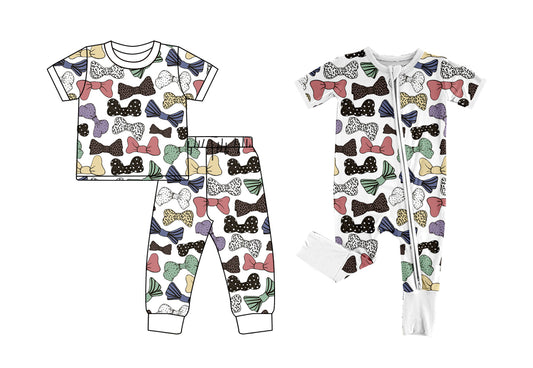 12.21 custom each style moq 5eta 4-6week Sibling Sister bow baby girls short sleeve sets and rompers match design