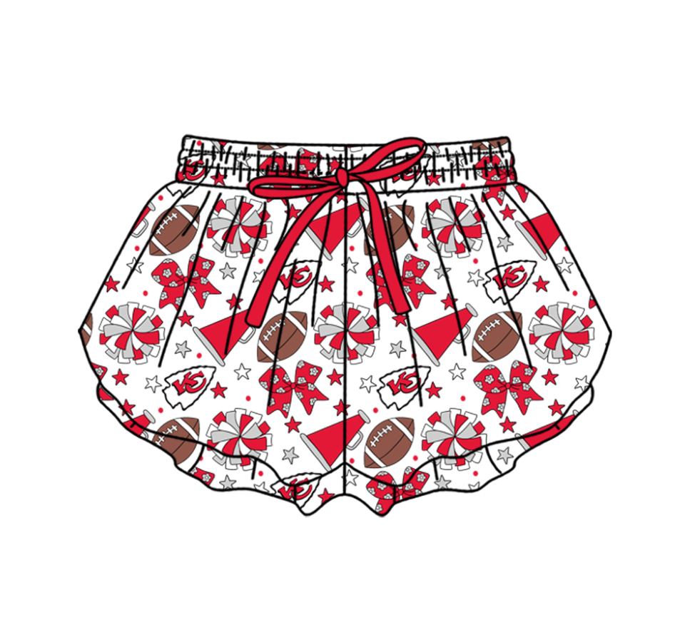 Custom moq 5 mix size milk silk summer teams Baby Girls Stars Bows Yoga Active Ruffle Shorts Bottom