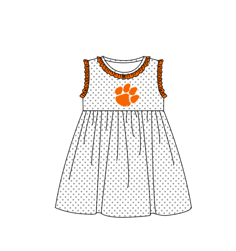 Custom moq 5 mix size milk silk summer teams orange Polka Dot Baby Romper Set Short-Sleeved Thong Dress for Girls And Short-Sleeved Shorts for Boys Cute Baby Outfit Combination