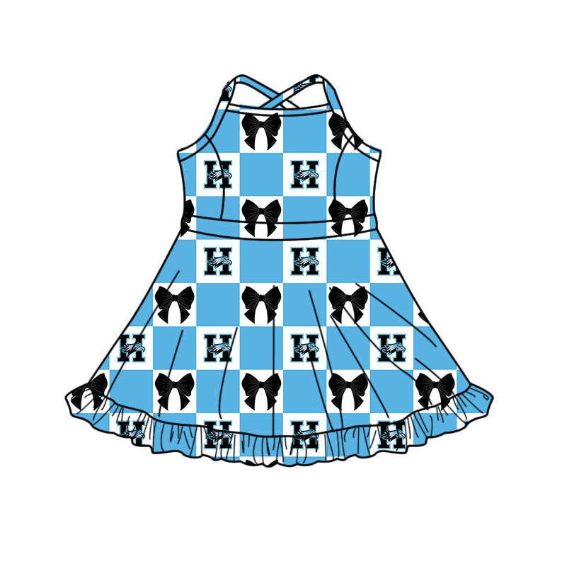 Custom moq 5 mix size milk silk summer teams Baby Girl Blue Sleeveless Top Skirts Set Dress And Shorts Yoga Checked Outfit Boy's Checked Short-Sleeved Polo Shirt And Romper