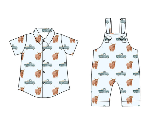 25.12.29 custom each style moq 5 eta 6-8 week Sibling Sister baby boy short sleeve top and jumpsuit match family design