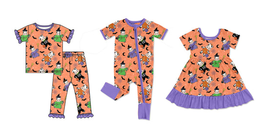 4.30 custom each style moq 5eta 4-6week Sibling Sisters baby girl short sleeve pants sets and dress and rompers match family design
