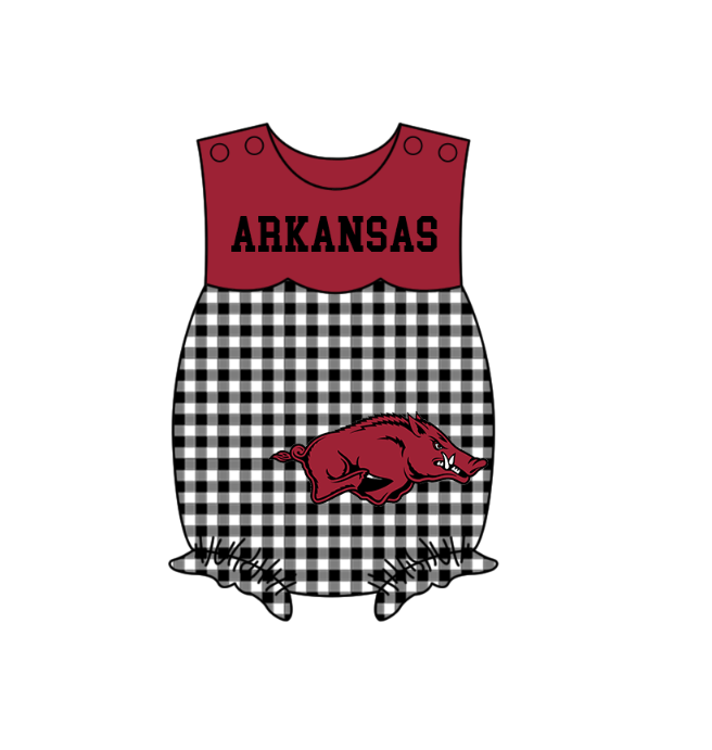 Custom moq 5 mix size milk silk summer teams baby girl boys clothes Red Black and white checkered short sleeve shorts sets 3 and dress and rompers 2 series