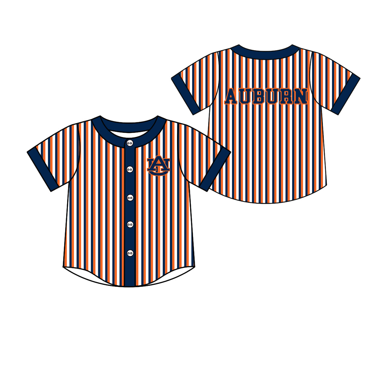 Custom moq 5 mix size milk silk summer teams Baby Boys Navy Blue Button Stripe Short Sleeve Shirt Casual Team Clothes