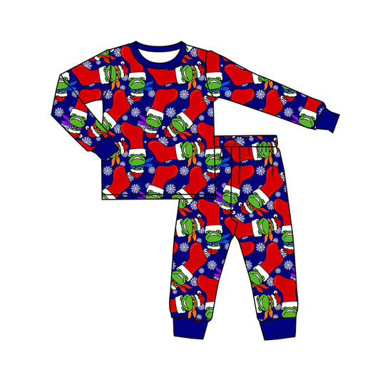 8.19 custom each style moq 5eta 4-6week Sibling Sister Christmas purple baby girl sets and rompers match family design