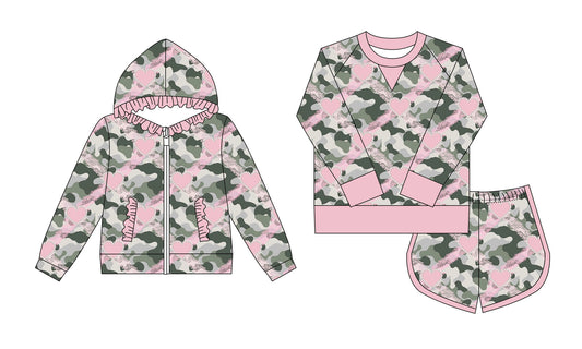 25.10.1 custom each style moq 8 eta 6-8week Sibling Sisters baby girl long sleeve shorts sets and top match family design