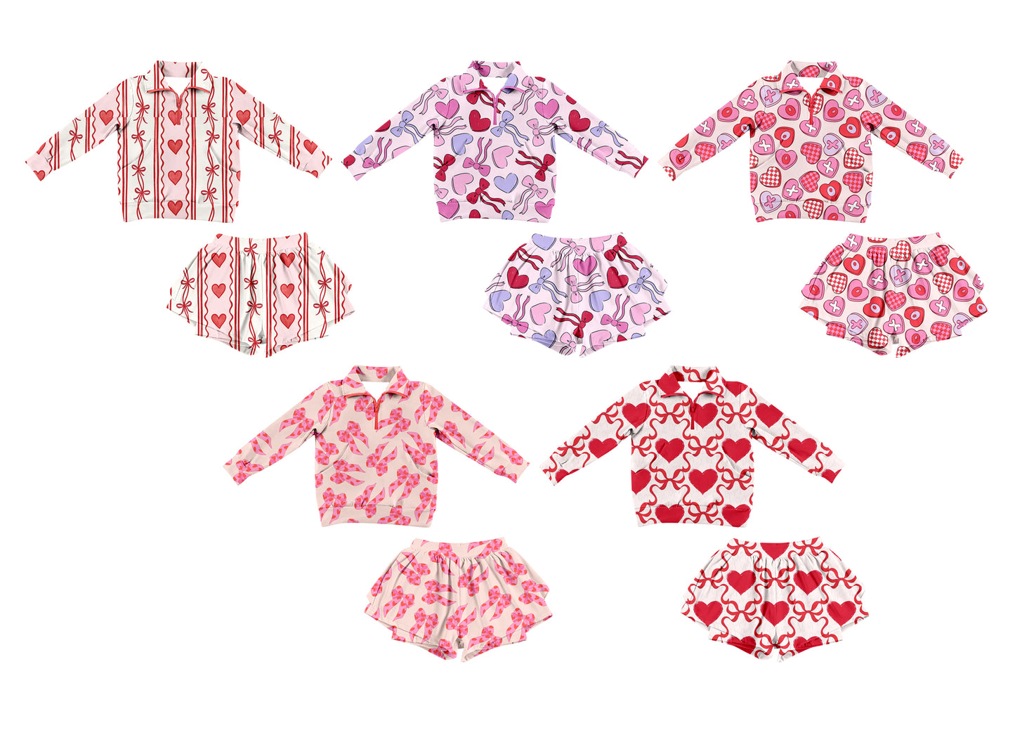 25.10.17 custom each style moq 5 eta 6-8week Sibling Sisters love bow baby girl long sleeve skirts sets 5 match family design