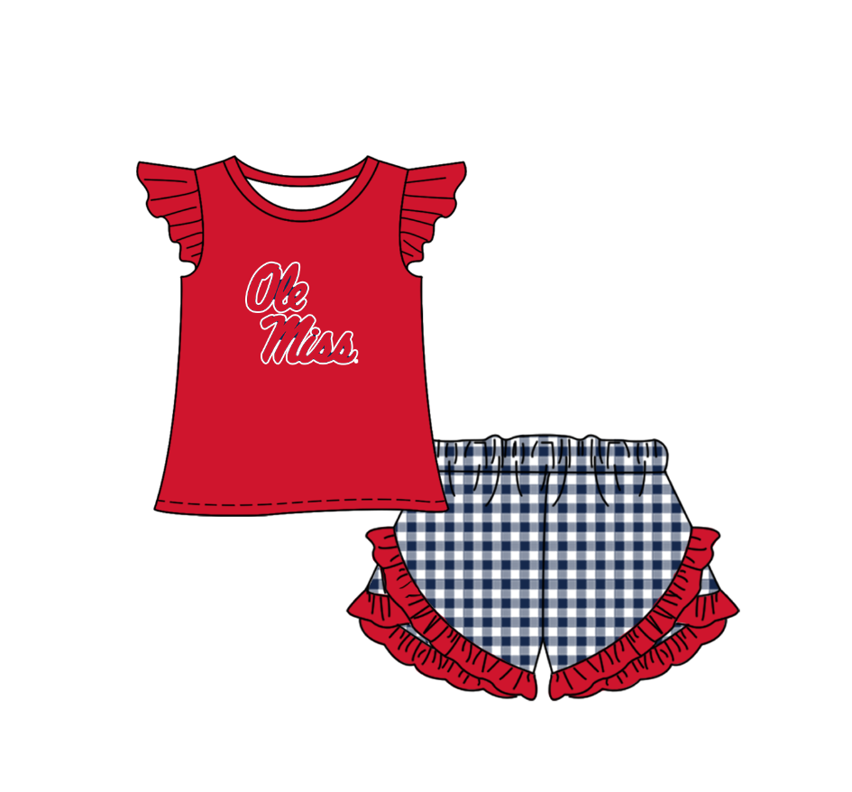 Custom moq 5 mix size milk silk summer teams Baby Boys And Girls Red Short-Sleeved Shirt And Shorts Set Matching Striped Rompers Outfit Set
