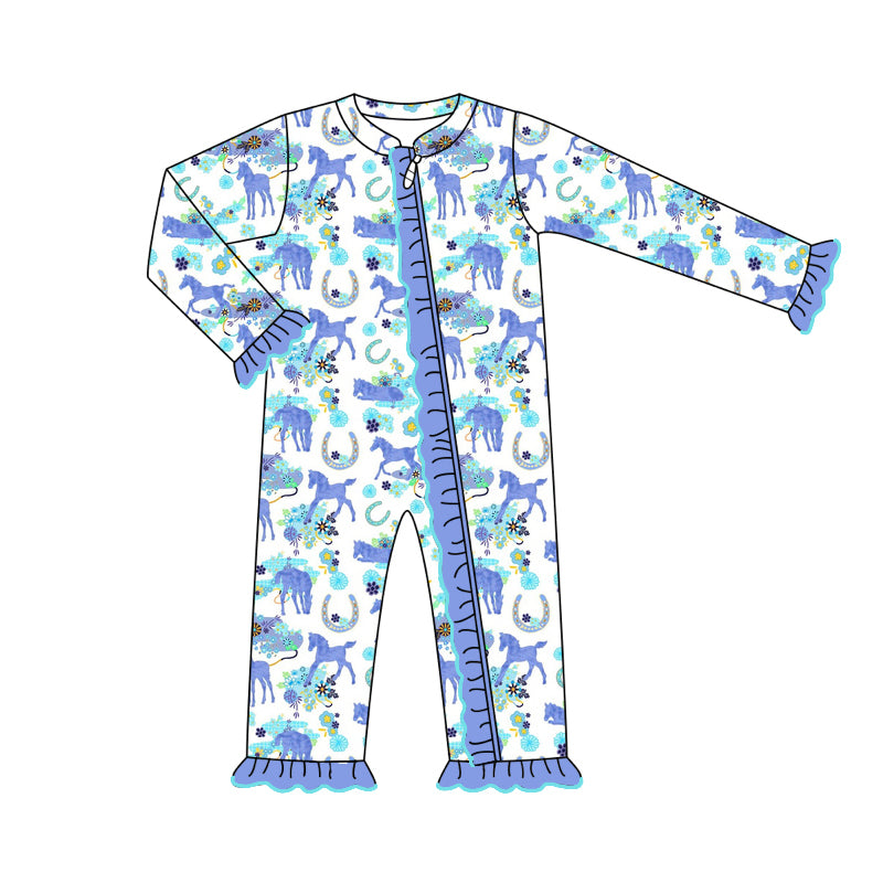 8.29 custom each style moq 5eta 4-6week Sibling Sister blue baby girl sets and dress and rompers match family design
