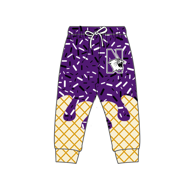 Custom summer teams baby girls clothes team purple hooded long sleeve tops and short sleeve top and dress and pants and shorts-25.5.30