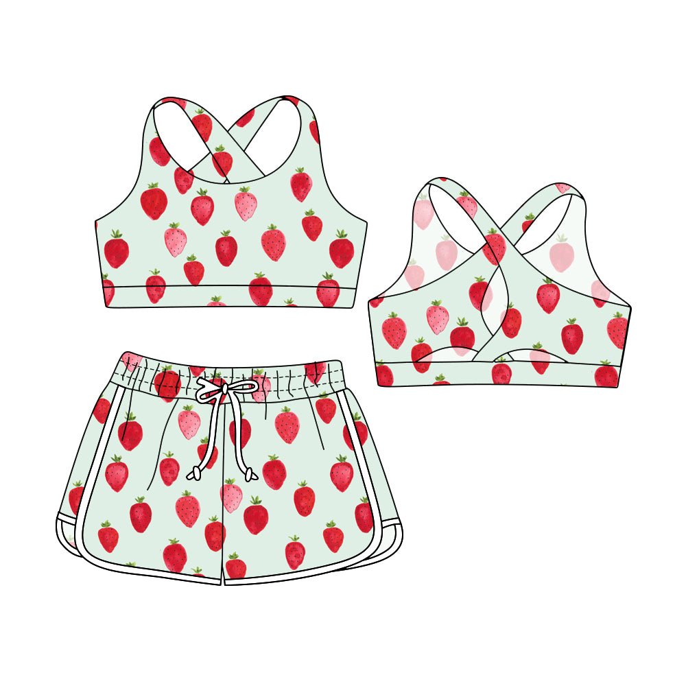 3.29 custom each style moq 5eta 4-6week Sibling Sister baby girls short sleeve set and set 2 match design