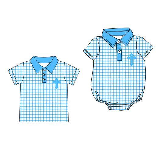 25.12.19 Custom each style moq 5 eta 6-8 week Sibling Sister easter baby boy short sleeve top and rompers match family design