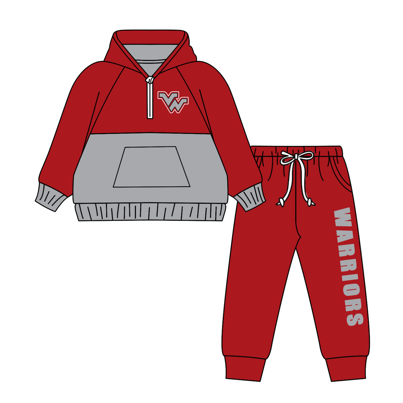 Custom moq 5 mix size milk silk summer teams baby girls clothes bow red hooded long sleeve pants sets and boy sets and dress and hooded top and pant-25.8.18
