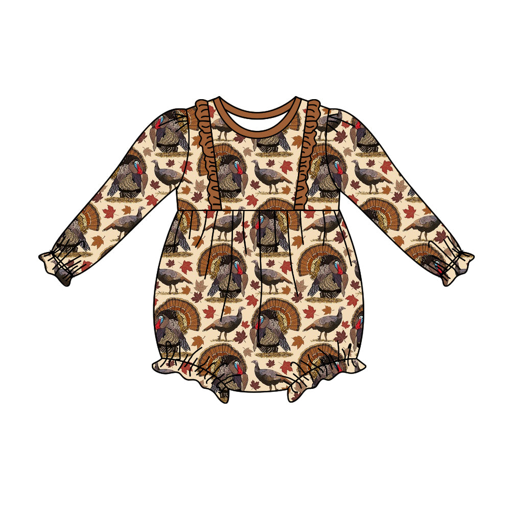 5.23 custom each style moq 5eta 4-5week Sibling Sister turkey brown orange girls outfits dress and baby romper match family design