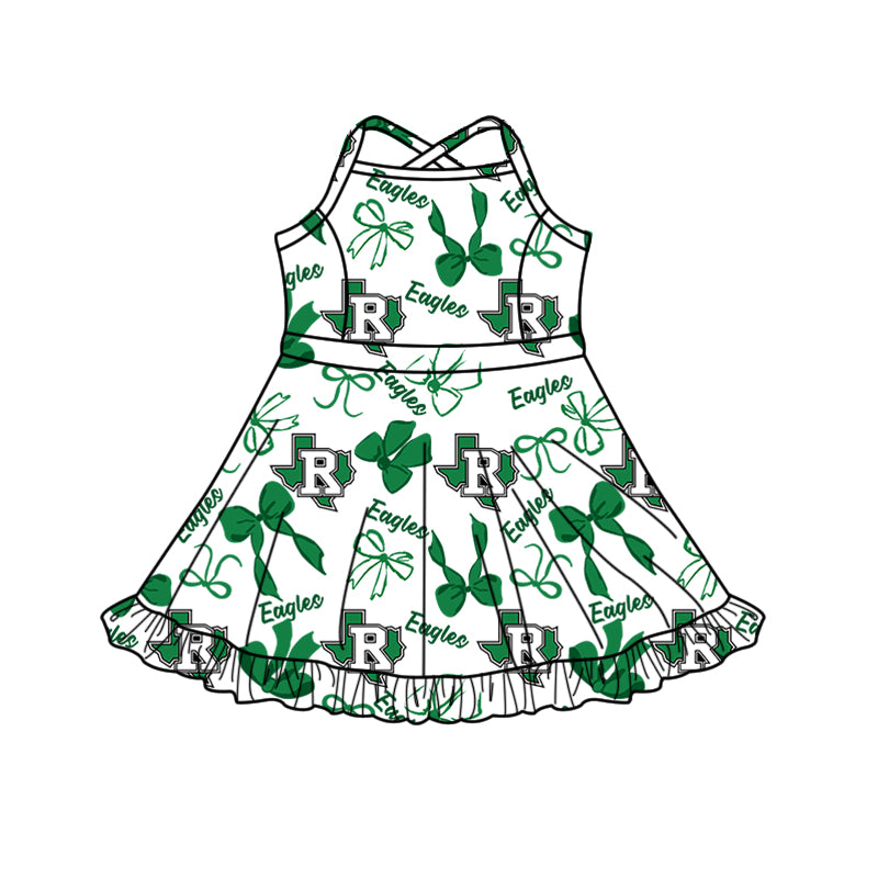 Custom moq 5 mix size milk silk summer teams baby girls clothes bow green hooded long sleeve pants sets and dress and top and hooded top and pant-25.8.13