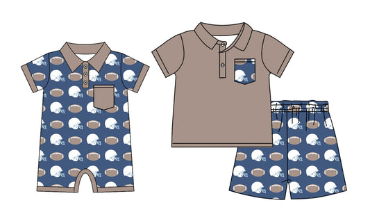 3.31 Custom moq 5 mix size Sibling Baby Boys Romper Short-Sleeved Top And Shorts Set Summer Team Outfit