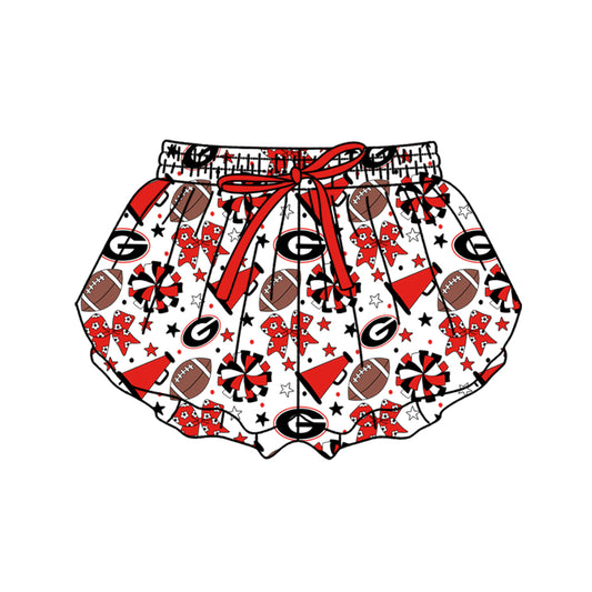 Custom moq 5 mix size milk silk summer teams Baby Girls Stars Bows Yoga Active Ruffle Shorts Bottom for Kids