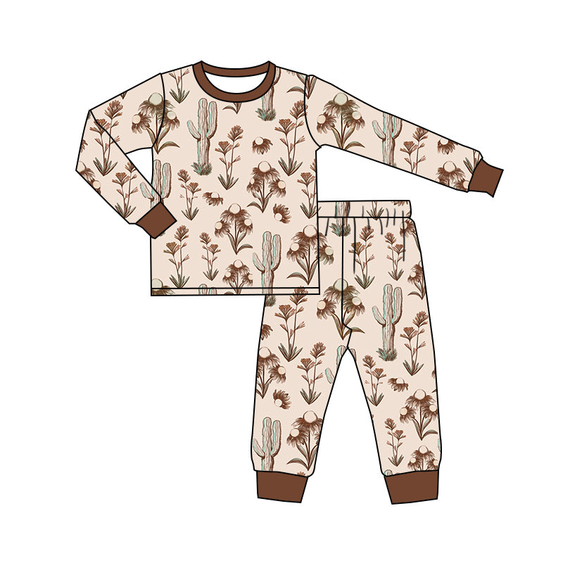 8.13 custom each style moq 5eta 4-6week Sibling Sister catcus baby boys sets and rompers match family design