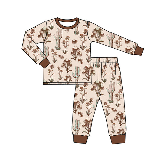 8.13 custom each style moq 5eta 4-6week Sibling Sister catcus baby boys sets and rompers match family design
