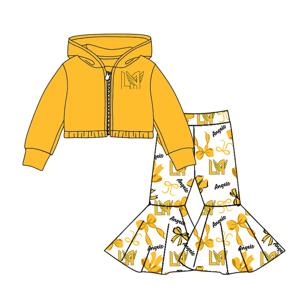 Custom moq 5 mix size milk silk summer teams baby girls clothes bow yellow hooded long sleeve pants sets and skirts sets and dress and jumpsuit and top-25.8.1