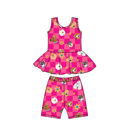 4.8 custom each style moq 5eta 4-6week Sibling Sister baby girls short sleeve set and set 2 match design