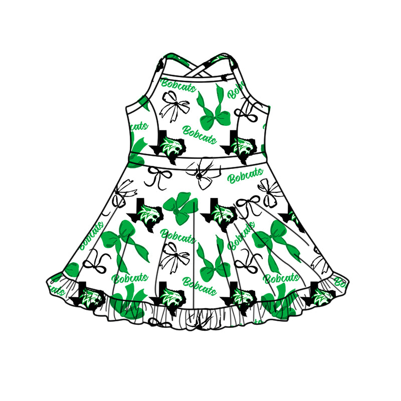Custom moq 5 mix size milk silk summer teams baby girls clothes bow green hooded long sleeve pants sets and dress and top and hooded top and pant-25.8.12