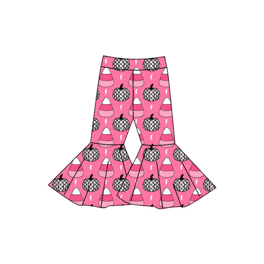 6.19 custom each style moq 5eta 4-6week baby girl clothes girl pumpkin rose red bell bottom pant jeans pant