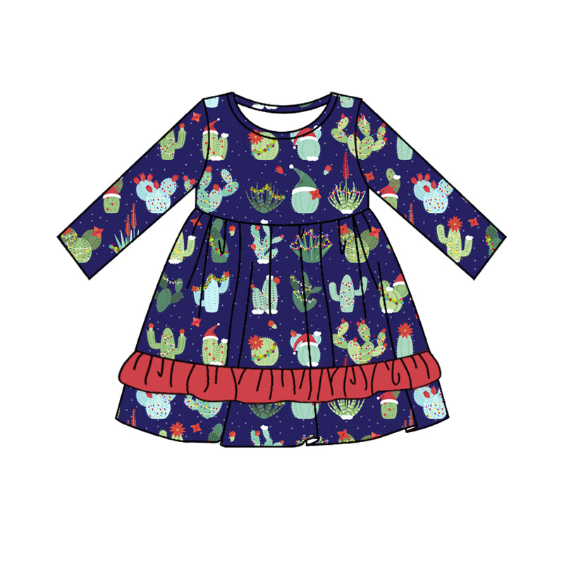 8.28 custom each style moq 5eta 4-6week Sibling Sister Christmas navy blue baby girl sets and dress and rompers match family design