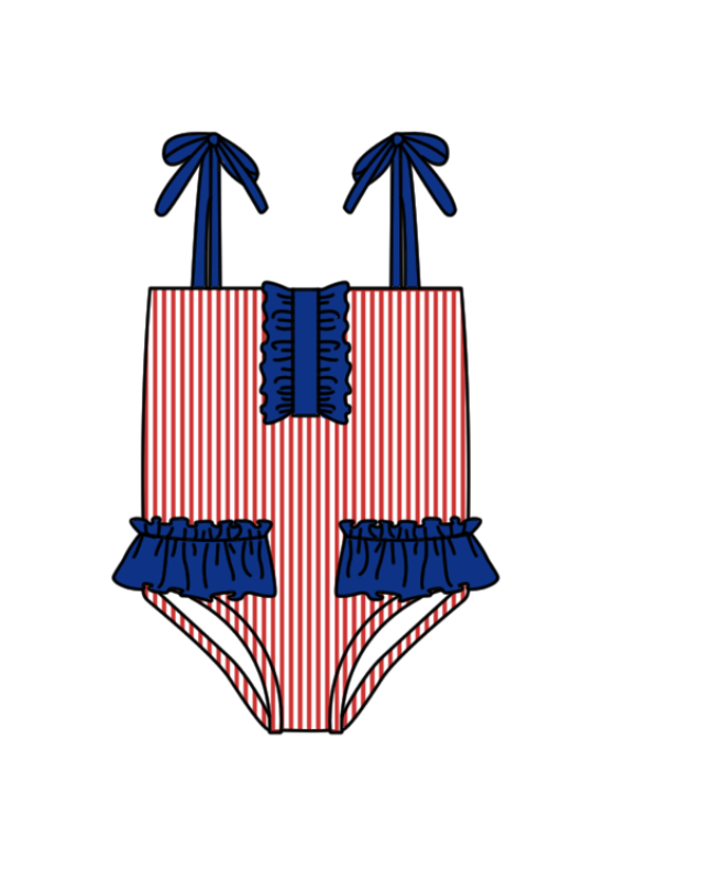 Custom moq 5 mix size milk silk summer teams baby girl boys clothes Red Two-Piece Swimsuit Set One Piece Swimsuits boy swim trunks