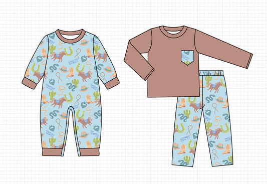 25.8.4 custom each style moq 5eta 4-6week Sibling Sister boot horse baby boy long sleeve pants sets and rompers match family design