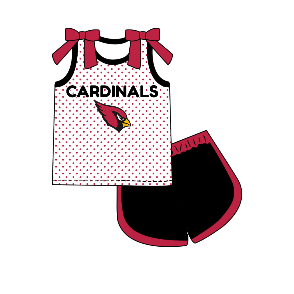 Custom moq 5 mix size milk silk summer teams Girls Red Polka Dot Top Shorts Set Top Skirt Short Set Zipper Pullover Jogger Pants Set Pullover Tops
