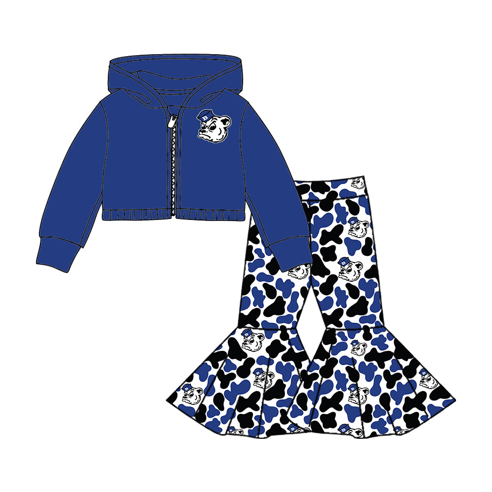 Custom moq 5 mix size milk silk summer teams baby girls clothes bow blue hooded long sleeve pants sets and skirts sets and dress 1 and dress 2 and top-25.8.5