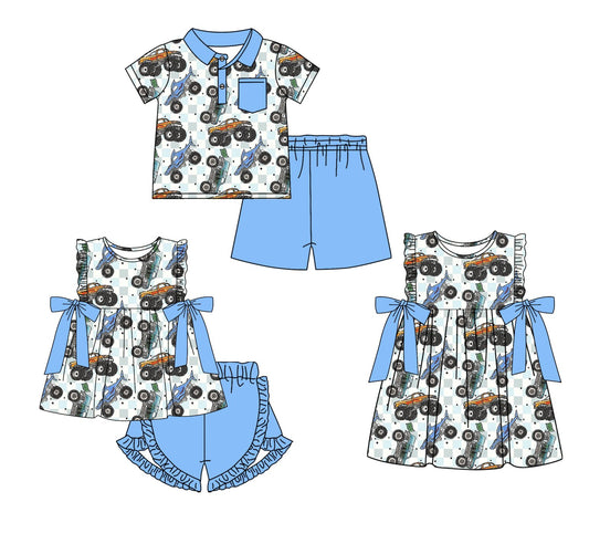 26.1.22 custom each style moq 5 eta 6-8week Sibling Sister baby short sleeve shorts sets 2 and dress match design
